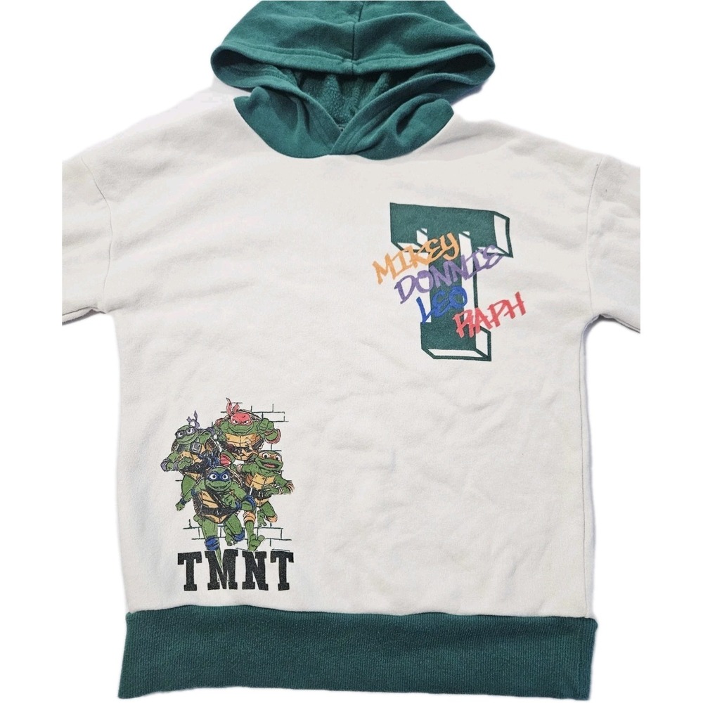 Boy's Size XS Teenage Mutant Ninja Turtles Fleece Pullover Sweatshirt Ivory